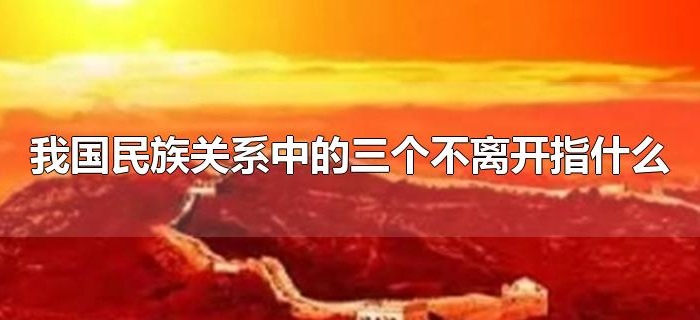 我国民族关系中的三个不离开指什么