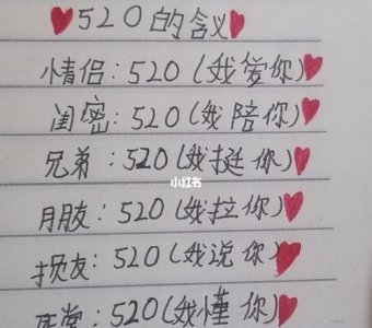 ​520的含义是什么意思，爱情数字密码520有什么深度含义吗？