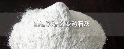 ​生石灰怎么才能变成熟石灰 怎么把熟石灰变成生石灰