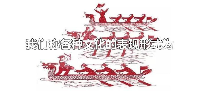 我们称各种文化的表现形式为
