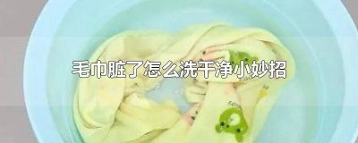 ​毛巾脏了怎么清洗 如何清洗脏毛巾 毛巾脏了怎样洗干净