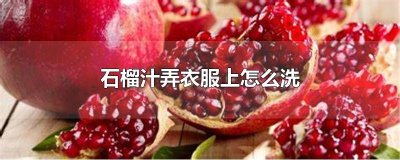 ​石榴汁弄衣服上怎么洗