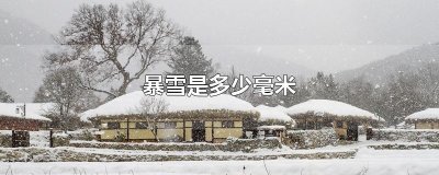 ​暴雪是多少毫米