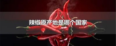 ​辣椒原产地是哪个国家