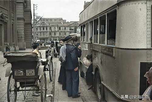 民国时的重要客运工具——黄包车，老照片带你看看老上海的黄包车