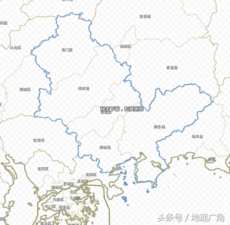 广东省详细政区图