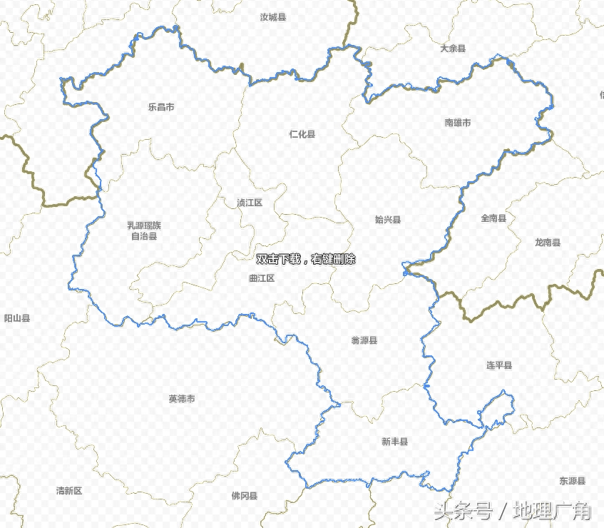 广东省详细政区图