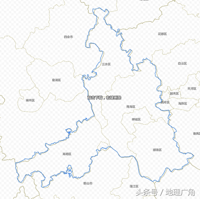 广东省详细政区图