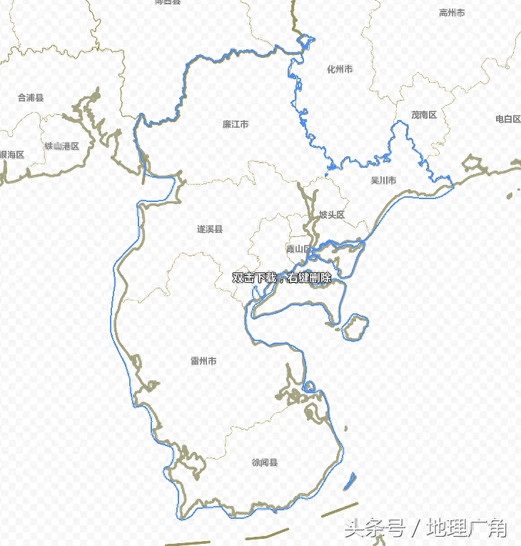 广东省详细政区图