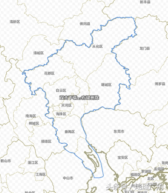 广东省详细政区图