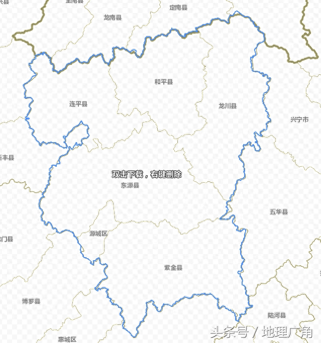 广东省详细政区图