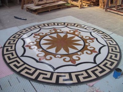 ​瓷砖多做一道工艺变成水刀拼花，完工效果惊艳，有钱人家都这样装