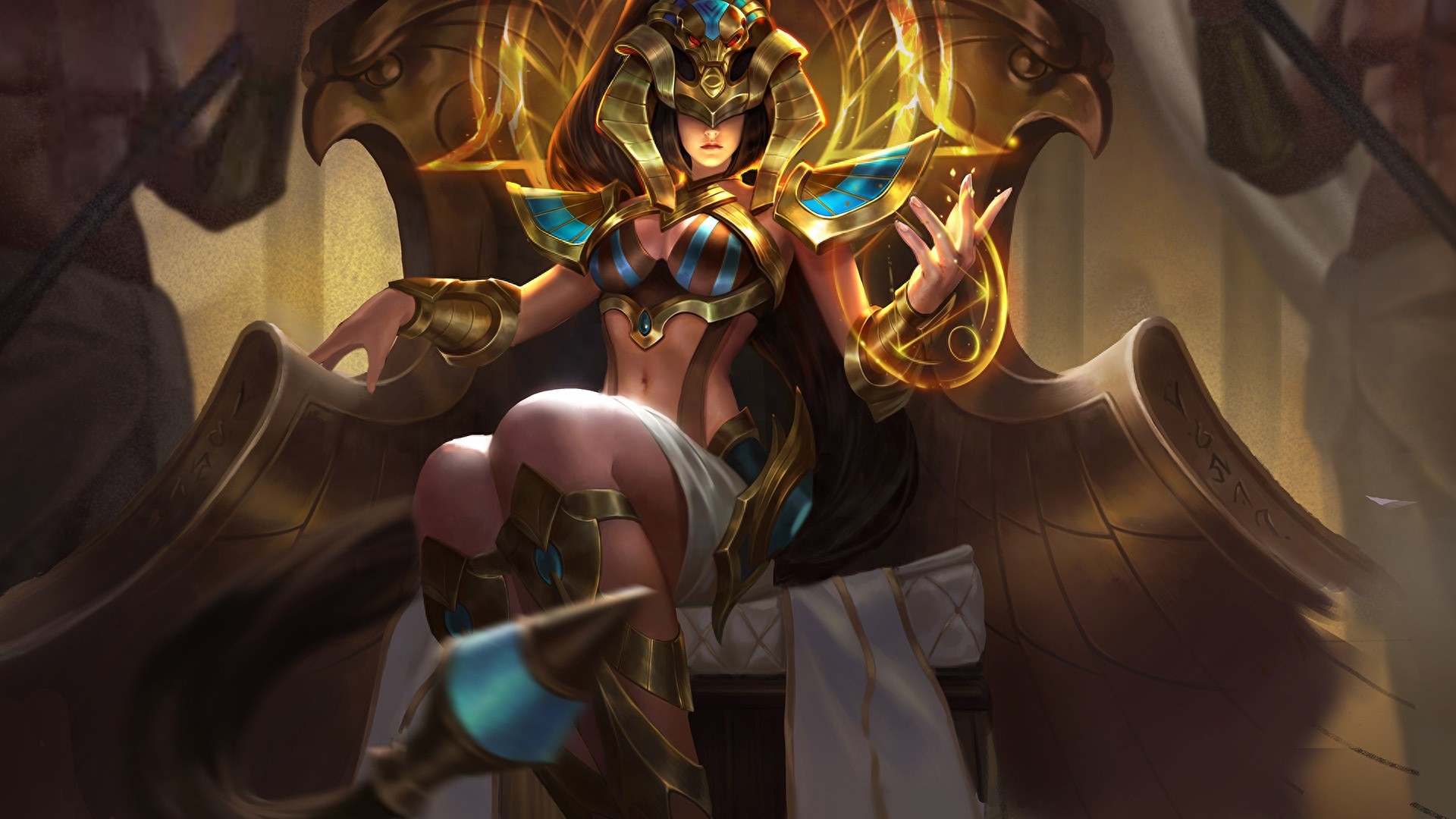 王者荣耀:女娲原画壁纸大全,尼罗河女神,朔望之晖,至高创世