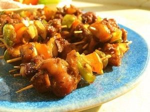 鸡肉菜蔬烧烤串（下酒菜蔬菜鸡肉牙签串教程）