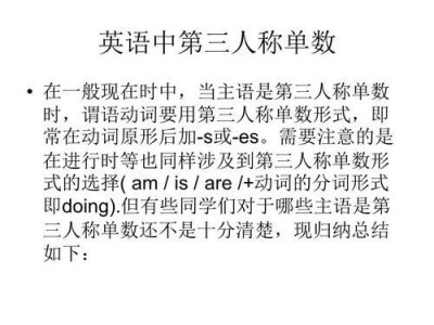 ​单数第三人称动词用法及变化规则，单数第三人称有哪些