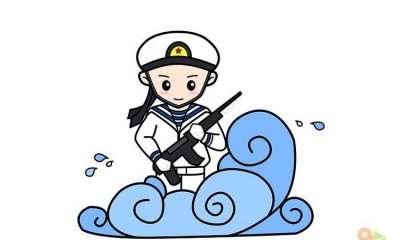 ​军人简笔画，军人跑步的简笔画？