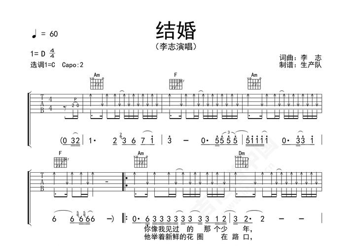 李志结婚歌词（结婚的完整版歌词）