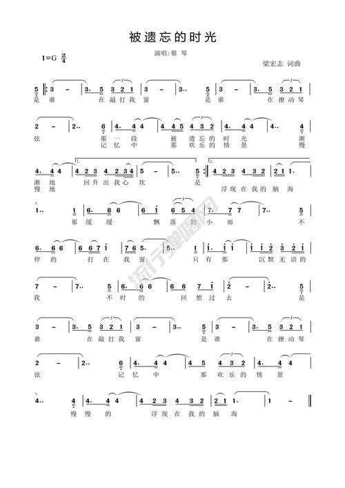 被遗忘的时光歌词（被遗忘的时光歌简介）