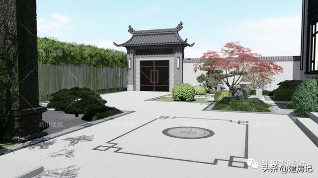 简单大方别墅庭院设计（4套农村别墅庭院设计方案）(22)