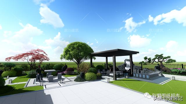 简单大方别墅庭院设计（4套农村别墅庭院设计方案）(5)