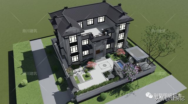 简单大方别墅庭院设计（4套农村别墅庭院设计方案）(18)