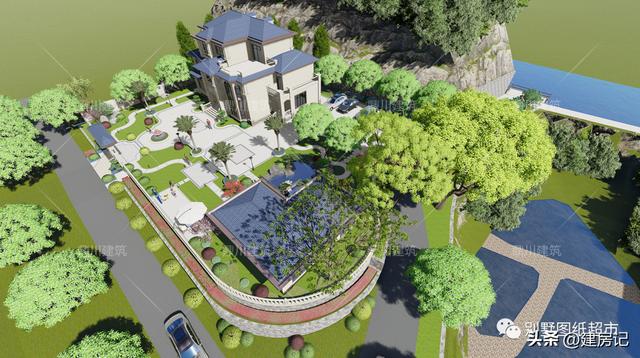 简单大方别墅庭院设计（4套农村别墅庭院设计方案）(14)