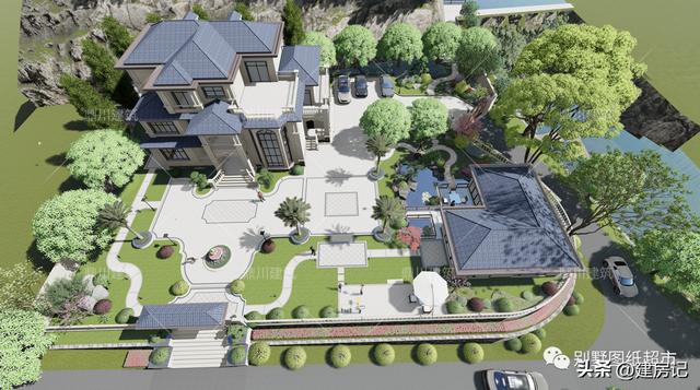 简单大方别墅庭院设计（4套农村别墅庭院设计方案）(12)