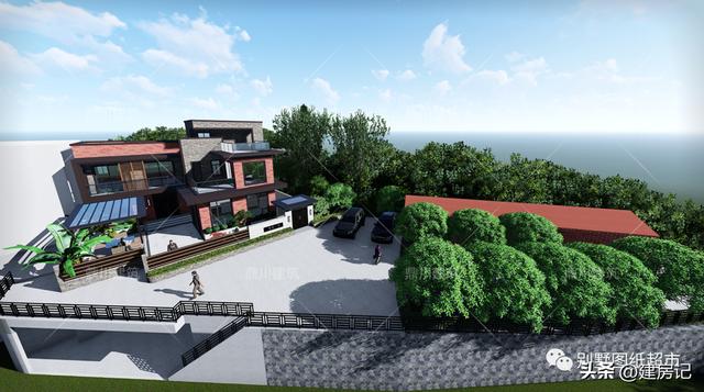 简单大方别墅庭院设计（4套农村别墅庭院设计方案）(8)