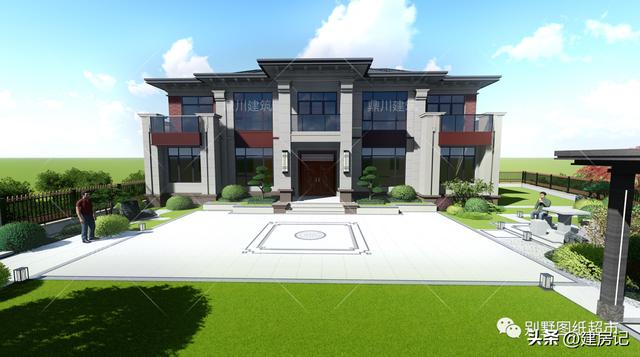 简单大方别墅庭院设计（4套农村别墅庭院设计方案）(6)