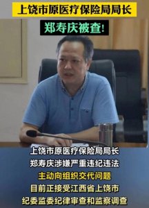​江西上饶退休医保局长主动投案 释放民生领域反腐强烈信号