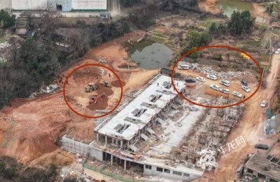 航拍视频 | 胡鑫宇遗体发现地附近正筛土 知情人称在找饭卡